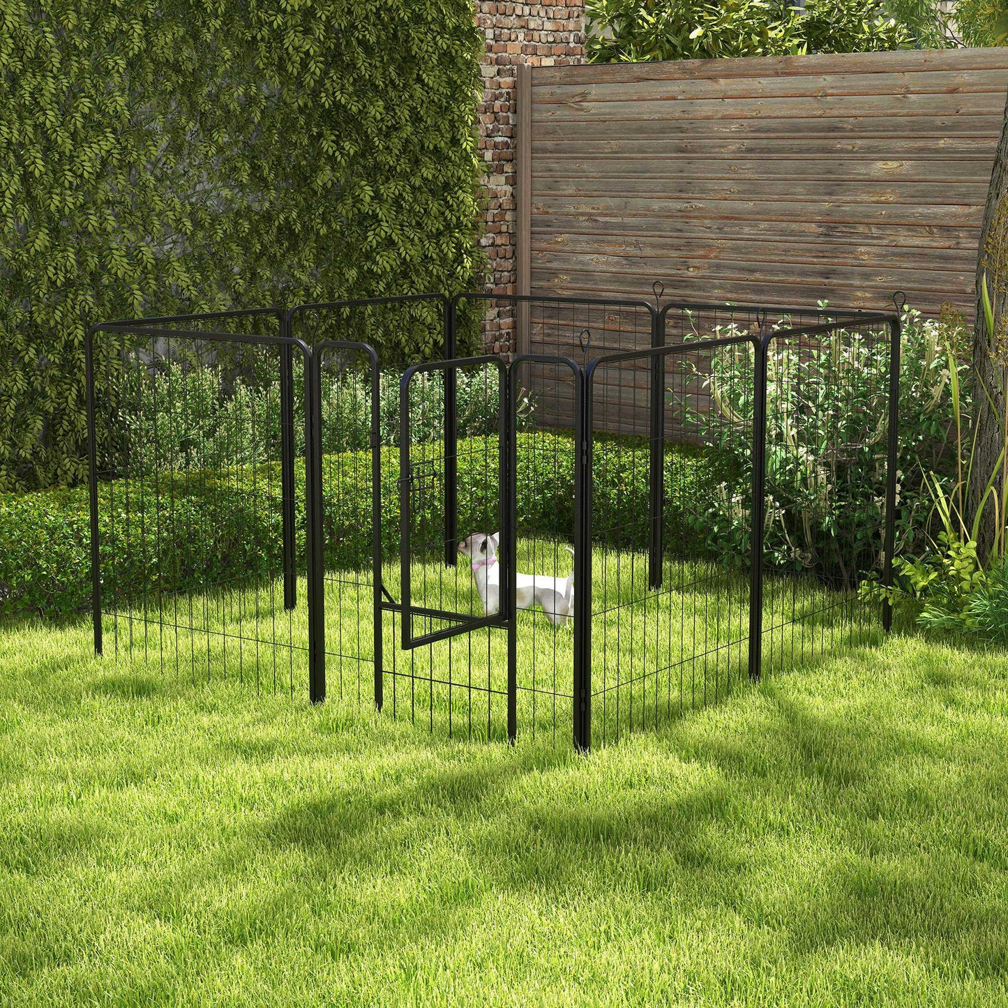 8 Panel Pet Playpen Play Yard Fence Home DIY Heavy-Duty Metal Foldable Indoor Outdoor 39"H