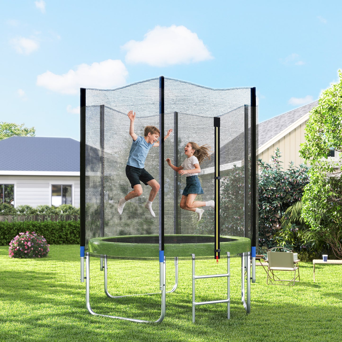 Soozier 14FT Trampoline Spring Cover, Trampoline Pad Replacement, All-Weather Trampoline Accessories, Green