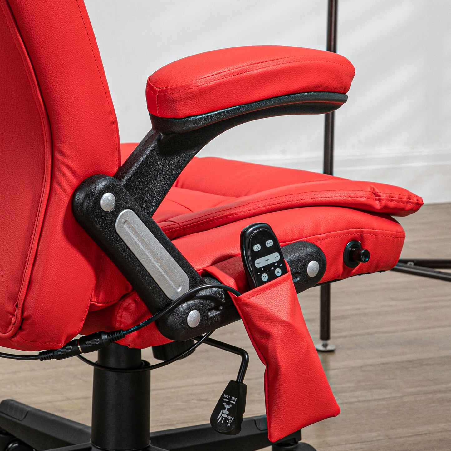 Adjustable Heated Ergonomic Massage Office Chair Swivel Vibrating High Back Faux Leather Executive Chair