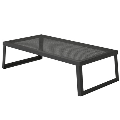 Folding Campfire Grill, 36" x 18" Heavy Duty Carbon Steel Grill Grate with Folding Legs, Black