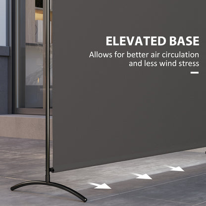 Single Panel Room Divider, UV30+ Privacy Screen, Indoor Outdoor Privacy Panel with Stable Base, Dark Grey