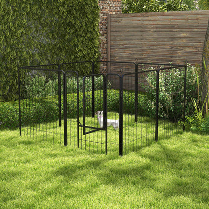 8 Panel Pet Playpen Play Yard Fence Home DIY Heavy-Duty Metal Foldable Indoor Outdoor 39"H