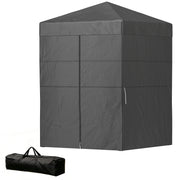 5 x 5 ft Compact Pop Up Canopy Tent, UPF 50+ Changing Room, Portable Instant Privacy Canopy with Mesh Window, Dark Grey