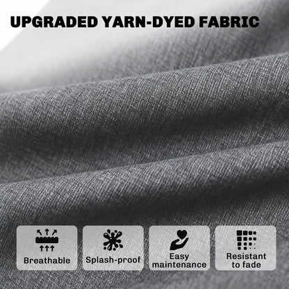 Outdoor Chair Cushions Set of 4, Fade Resistant Patio Chair Cushions for Outdoor Furniture, 24" x 24", Grey