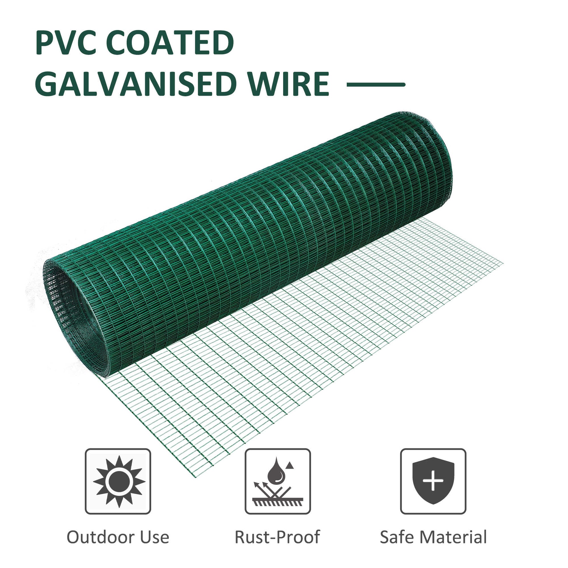 Chicken Wire Fencing 98' x 3', 1" x 0.5" Rectangle Chicken Wire for Crafts Garden Poultry, Metal Hardware Cloth Netting for Chicken Coops, Rabbit Cage, Dark Green