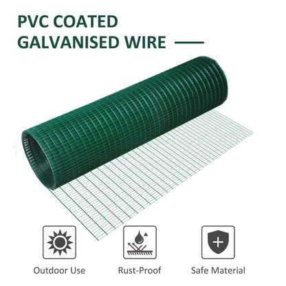 Chicken Wire Fencing 98' x 3', 1" x 0.5" Rectangle Chicken Wire for Crafts Garden Poultry, Metal Hardware Cloth Netting for Chicken Coops, Rabbit Cage, Dark Green