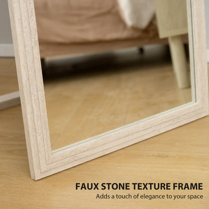 64" x 21" Full Length Mirror, Standing, Wall-Mounted or Leaning Against Wall, for Bedroom, Living Room, White