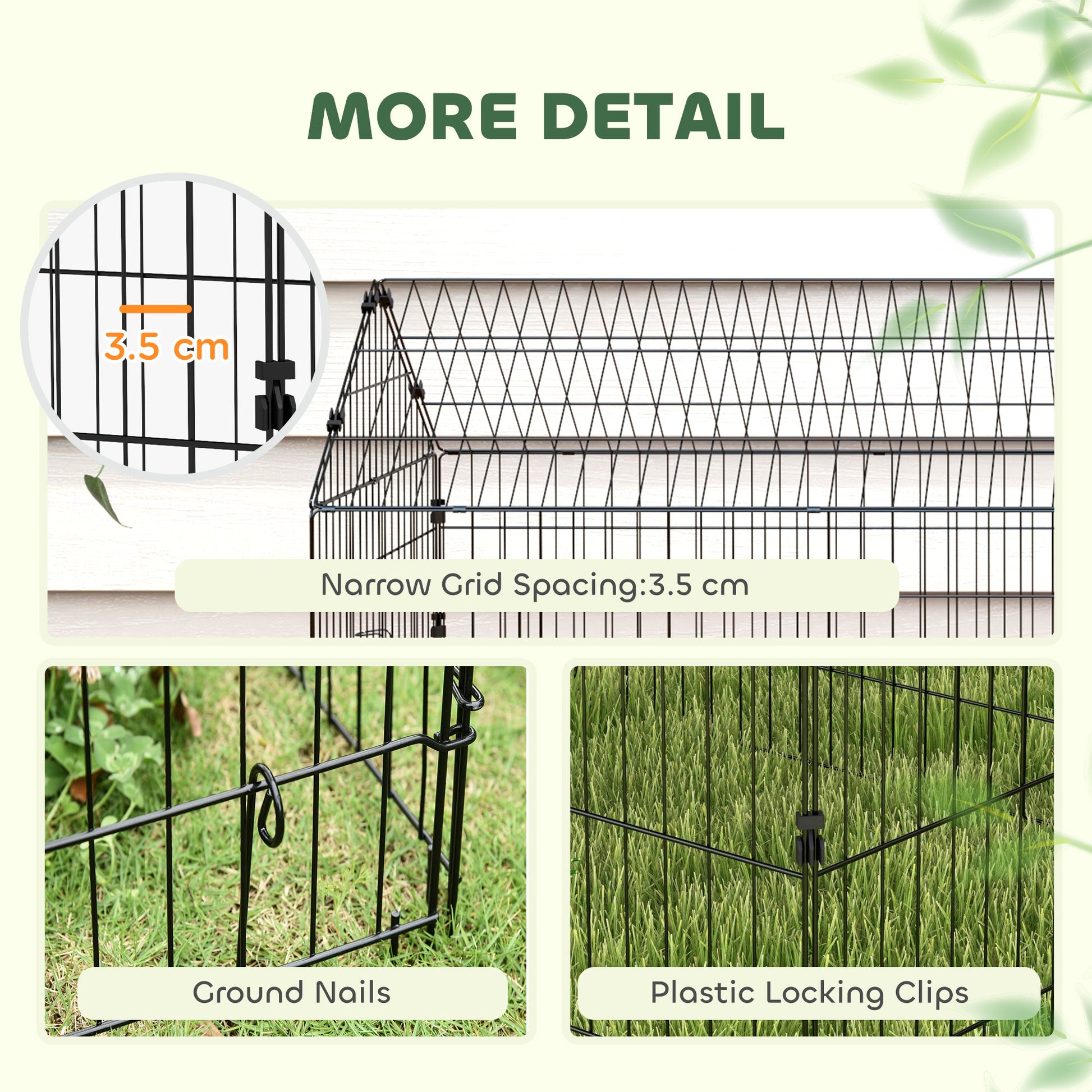 73" Small Animal Cage with Roof, Indoor/Outdoor Use, for Chicken, Rabbits, Chinchillas, Silver