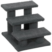 3 Tier Pet Stairs Dog Cat Step Scratch Post Furniture, Dark Grey