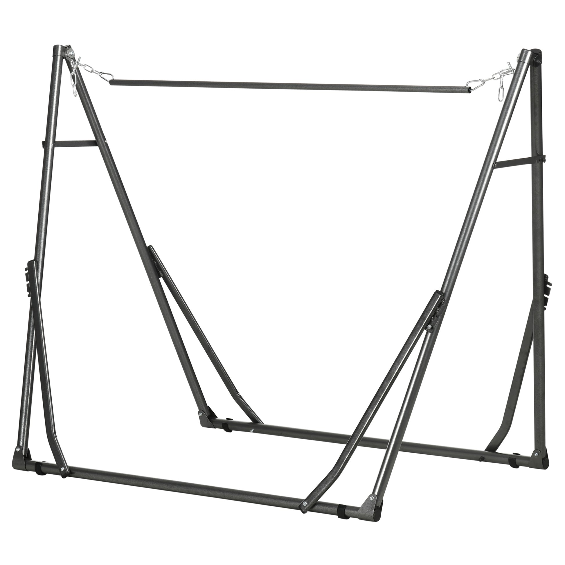 Portable Hammock Stand, 2-in-1 Hammock Net Stand and Hanging Space, Patio, Garden, Yard, Black