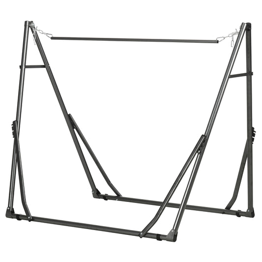 Portable Hammock Stand, 2-in-1 Hammock Net Stand and Hanging Space, Patio, Garden, Yard, Black