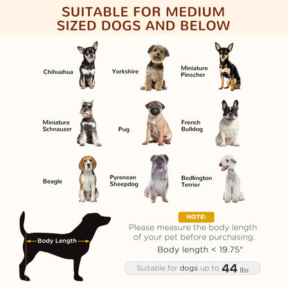 Elevated Dog Bed with Canopy, Portable Raised Dog Cot for M Sized Dogs, Indoor & Outdoor, 30" x 24" x 29", Grey
