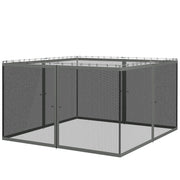 Replacement Mosquito Netting for Gazebo 12' x 12' Black Screen Walls for Canopy with Zippers