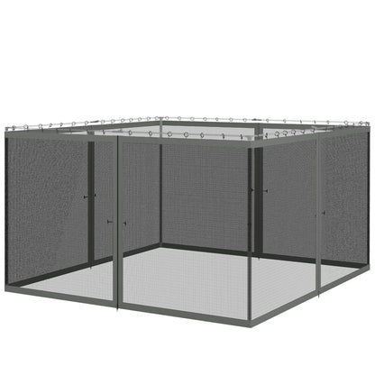 Replacement Mosquito Netting for Gazebo 12' x 12' Black Screen Walls for Canopy with Zippers