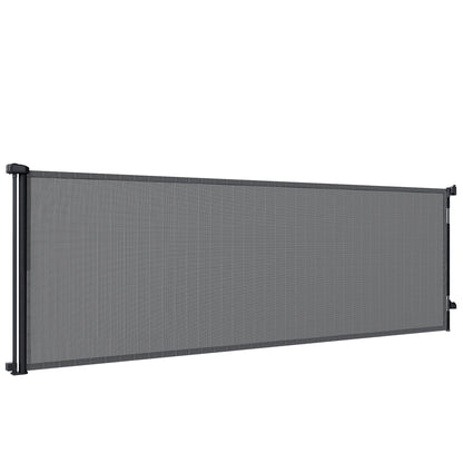 Retractable Dog Gate, 41" Tall, Extends to 122" Wide, Mesh Pet Gate with Single Hand Operation, for Stairs, Doorways