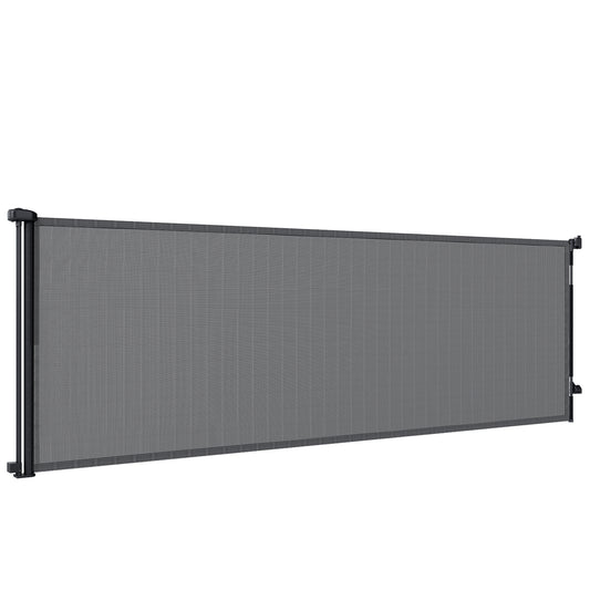 Retractable Dog Gate, 41" Tall, Extends to 122" Wide, Mesh Pet Gate with Single Hand Operation, for Stairs, Doorways