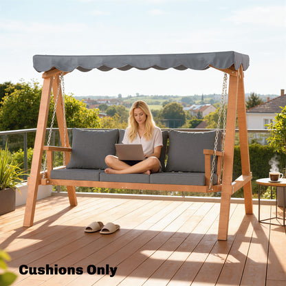 Outdoor Chair Cushions Set of 4, Fade Resistant Patio Chair Cushions for Outdoor Furniture, 24" x 24", Grey