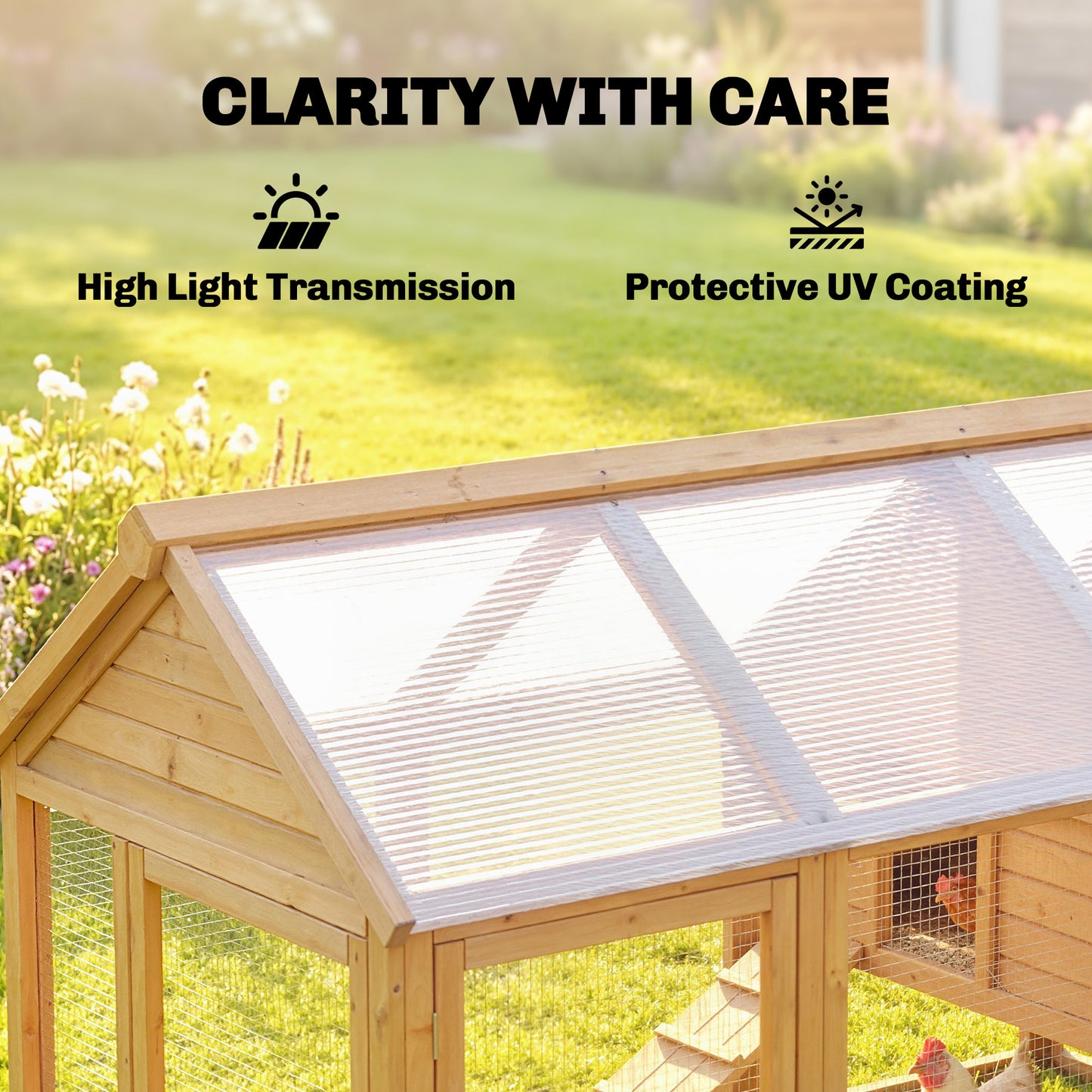 Polycarbonate Greenhouse Panels UV Protected Twin-Wall Roof Panels Clear 47.2" x 23.6", 12 Pack