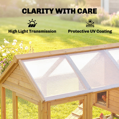 Polycarbonate Greenhouse Panels UV Protected Twin-Wall Roof Panels Clear 47.2" x 23.6", 12 Pack