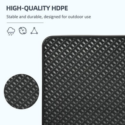 4PCs Cantilever Umbrella Base Weights for Offset Banana Parasol, HDPE Water or Sand Filled Patio Umbrella Weights for Cross Base Stand with Built-in Handles, Black