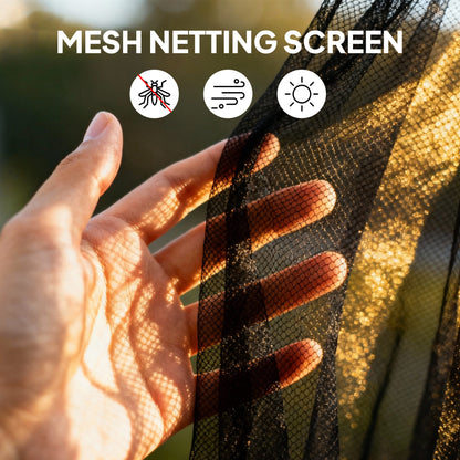 Replacement Mosquito Netting for Gazebo 10' x 12' Black Screen Walls for Canopy with Zippers, Khaki