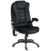 6 Point Vibrating Massage Office Chair, High Back Executive Chair with Reclining Back, Swivel Wheels, Black