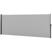 13' x 5' Retractable Side Awning, Outdoor Privacy Screen for Garden, Hot Tub, Balcony, Terrace, Pool, Light Grey