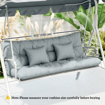 4-Piece Back and Seat Cushion Pillows Replacement and Pillows, Patio Chair Cushions Set with Ties, Light Grey