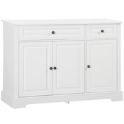 Modern Sideboard Cabinet, Buffet Cabinet with 2 Drawers and Adjustable Shelves, Buffets Tables for Dining Room, White
