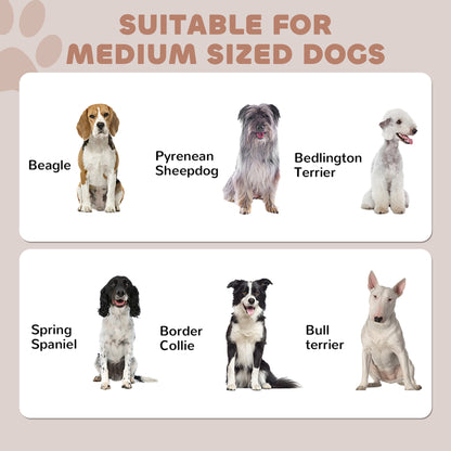 Pet Food Storage Container Dog Feeding Station w/ Adjustable Panel, Hooks, for Medium Sized Dogs, Black
