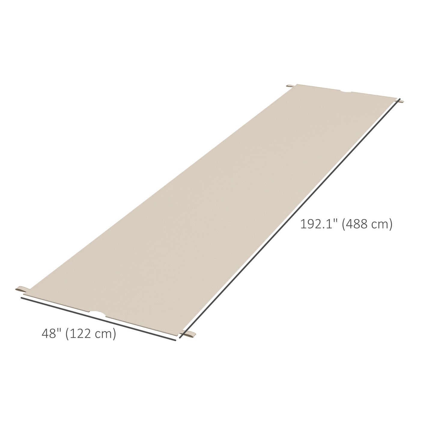 2 Pcs UV Protection Pergola Replacement Canopy, Pergola Shade Cover, Easy to Install, for 10' x 10' Pergola, Khaki