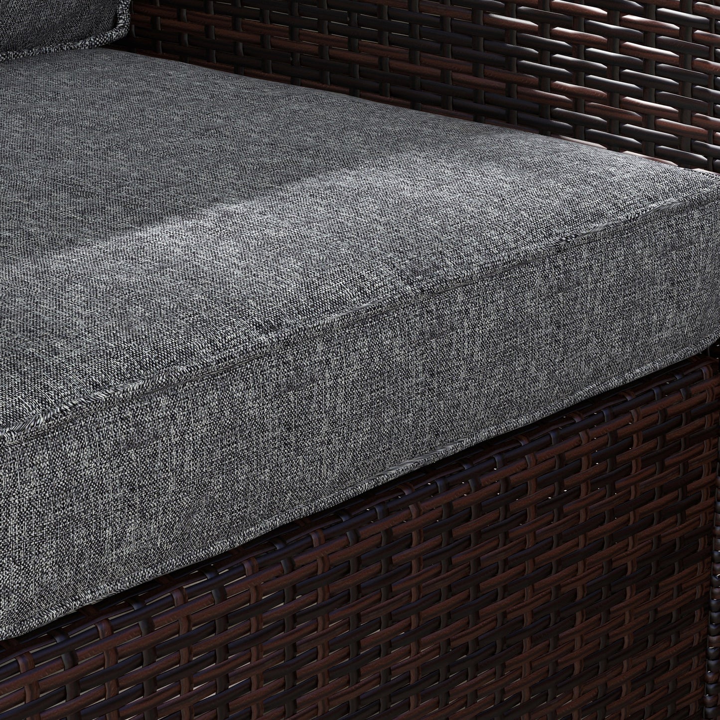 4-Piece Seat Cushion Pillows Replacement, Patio Chair Cushions Set with Back for Indoor Outdoor, Grey