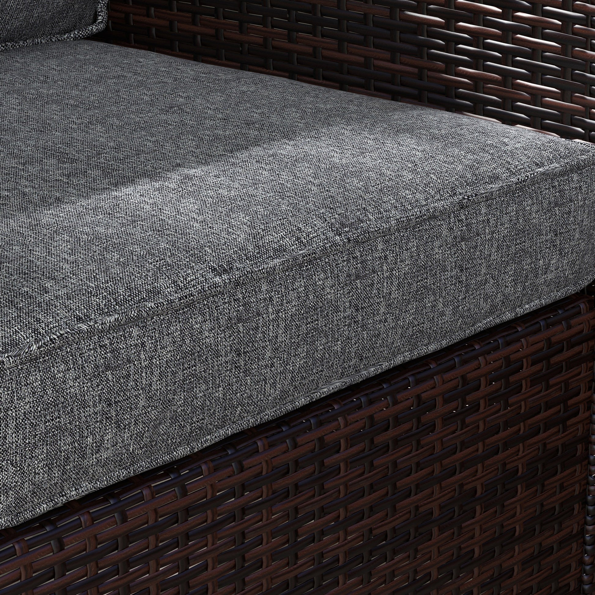 4-Piece Seat Cushion Pillows Replacement, Patio Chair Cushions Set with Back for Indoor Outdoor, Grey
