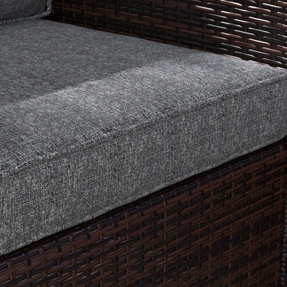 4-Piece Seat Cushion Pillows Replacement, Patio Chair Cushions Set with Back for Indoor Outdoor, Grey