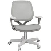 Office Chair, Small Computer Desk Chair with Mesh Back, Swivel Castors, Arm, Grey