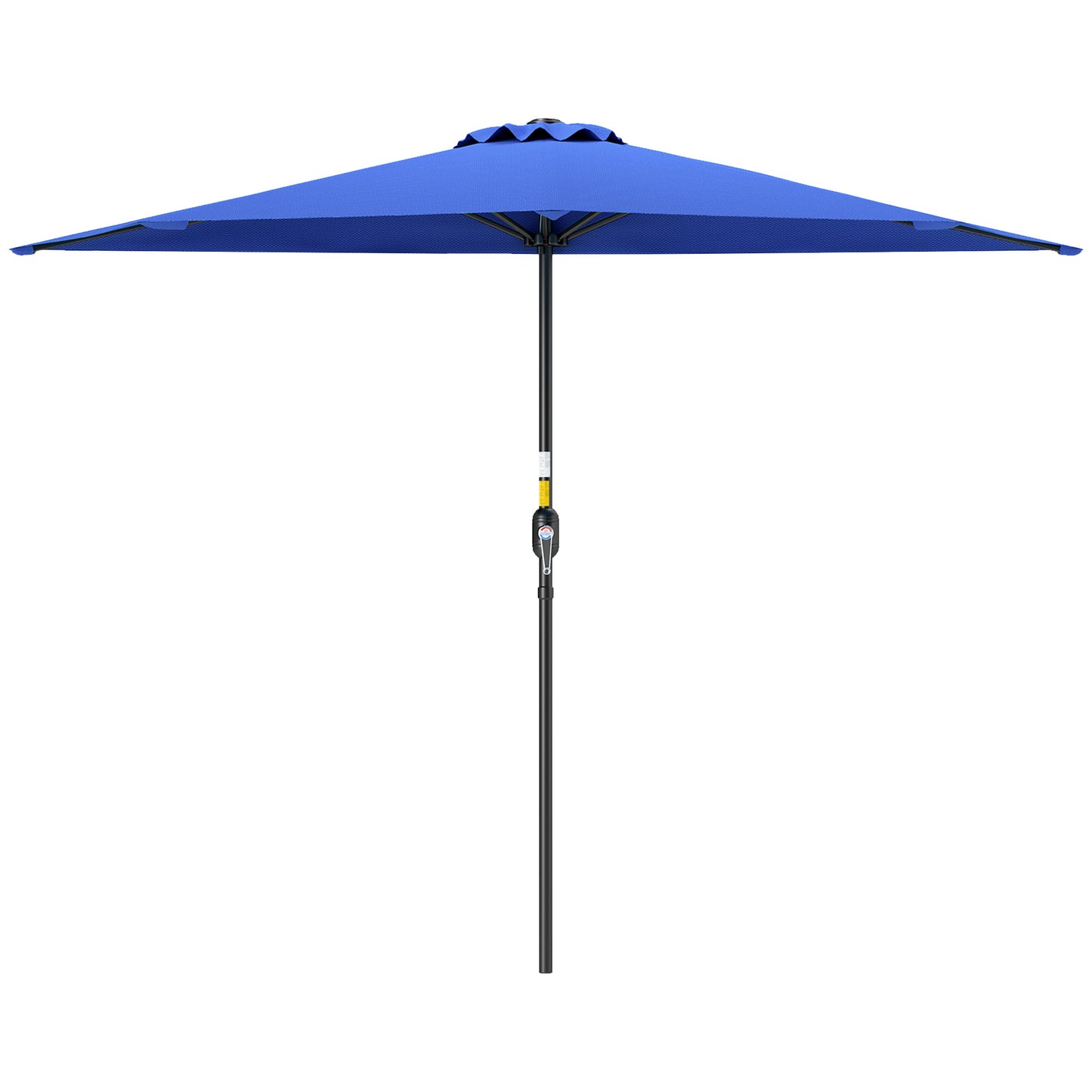 9ft Half Round Umbrella Outdoor Patio Garden Balcony Parasol Window Sun Shade w/ 5 Ribs, Deep Blue