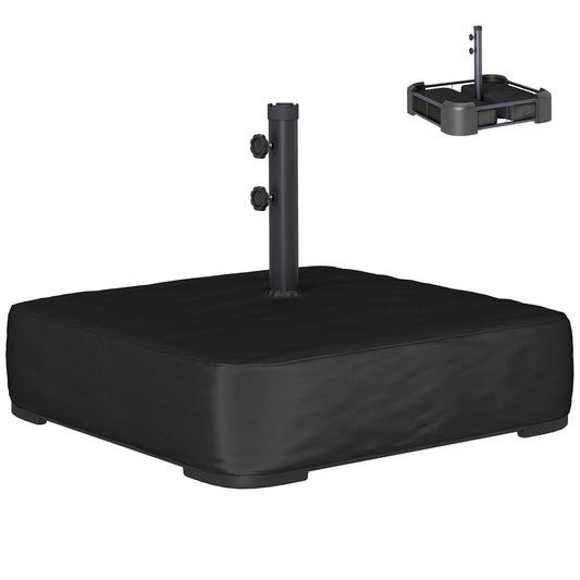 Garden Parasol Base 176 lbs Sand Filled Heavy Duty Stand for Cantilever Umbrellas and 1.89" Poles Black