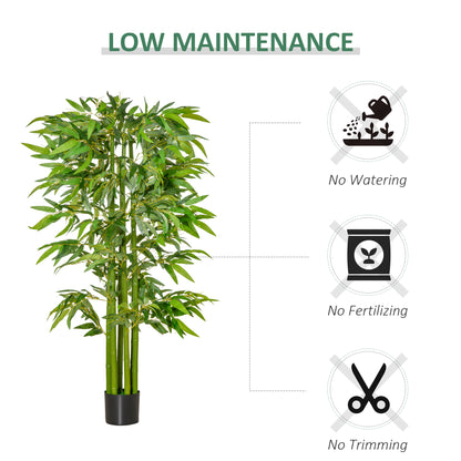 5.3ft Artificial Tree, Indoor Fake Bamboo with Pot, for Home, Office, and Living Room Decor