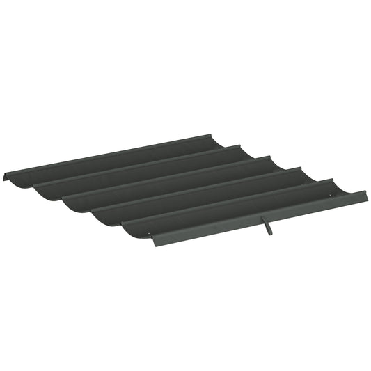 8.2' x 8.4' Retractable Pergola Canopy Replacement for 10' x 10' Frame, Cover Replacement (Cover Top Only), Dark Grey