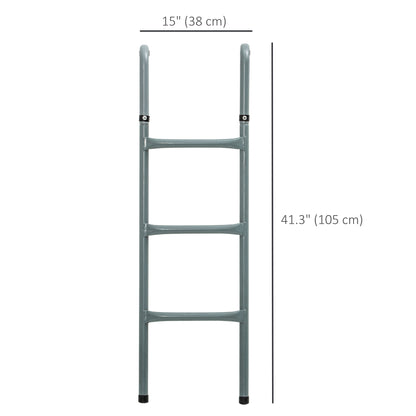 Steel Trampoline Ladder, Fit 12ft & 14ft Trampoline, 3-Step Trampoline Ladder, Trampoline Accessories, 330 lbs Capacity
