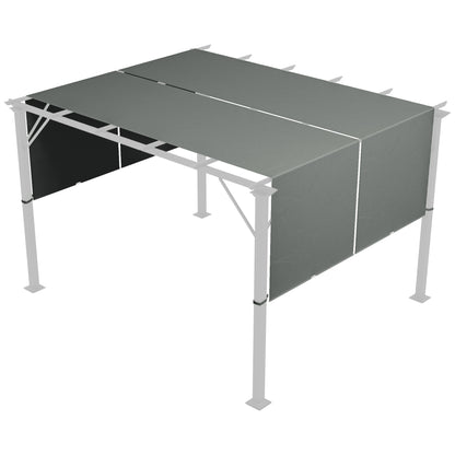 2 Pcs UV Protection Pergola Replacement Canopy, Pergola Shade Cover, Easy to Install, for 10' x 10' Pergola, Dark Grey