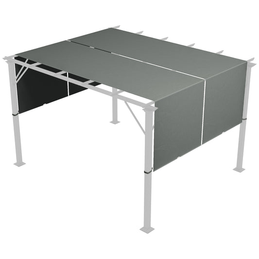 2 Pcs UV Protection Pergola Replacement Canopy, Pergola Shade Cover, Easy to Install, for 10' x 10' Pergola, Dark Grey