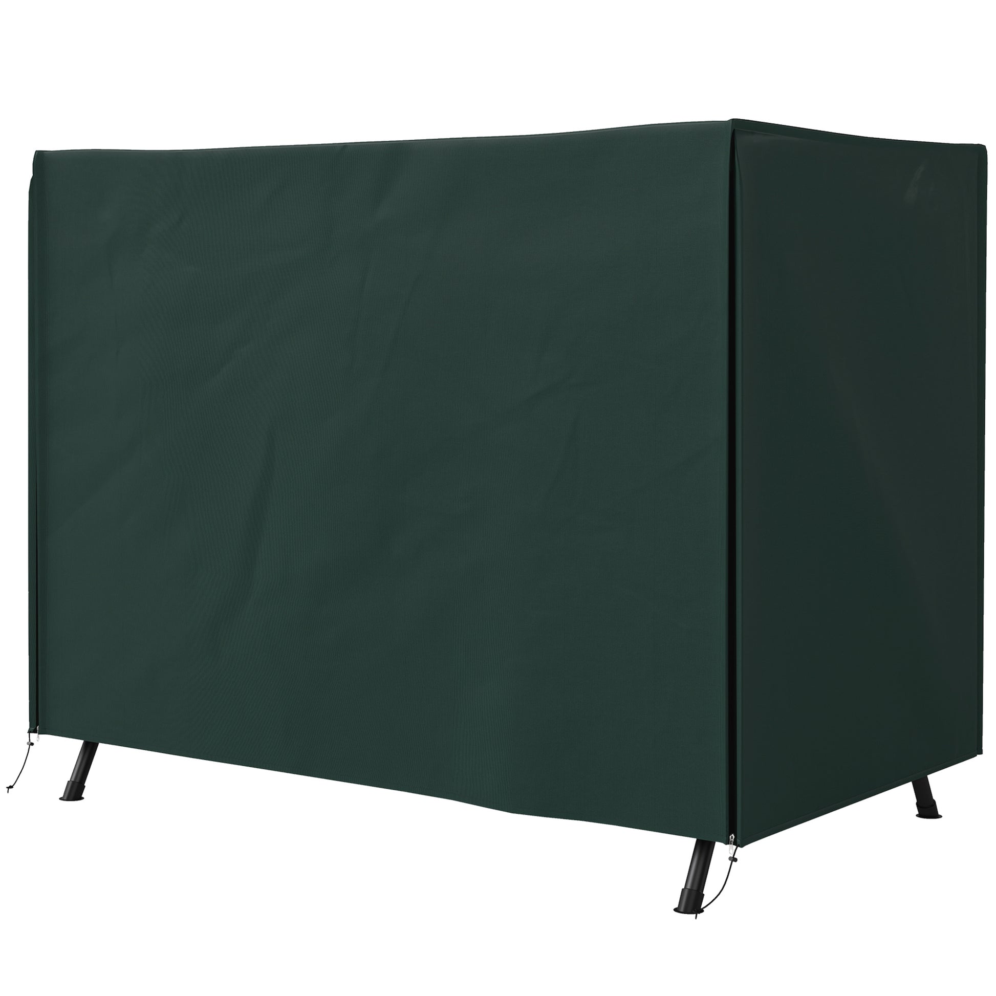 3-Seater Patio Swing Cover, Outdoor Garden Furniture Protection Hammock Glider Cover, 81" x 49" x 65", Dark Green
