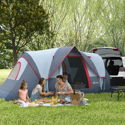 5-6 Person Family Tent, Outdoor Camping Tent with Lighting Hook, Carrying Bag for Camping, Hiking and Travelling, Grey