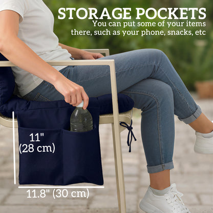 Bench Cushion Water-Repellent Outdoor Furniture Pad Seater Swing Chair 59.1" x 39.4" Navy Blue