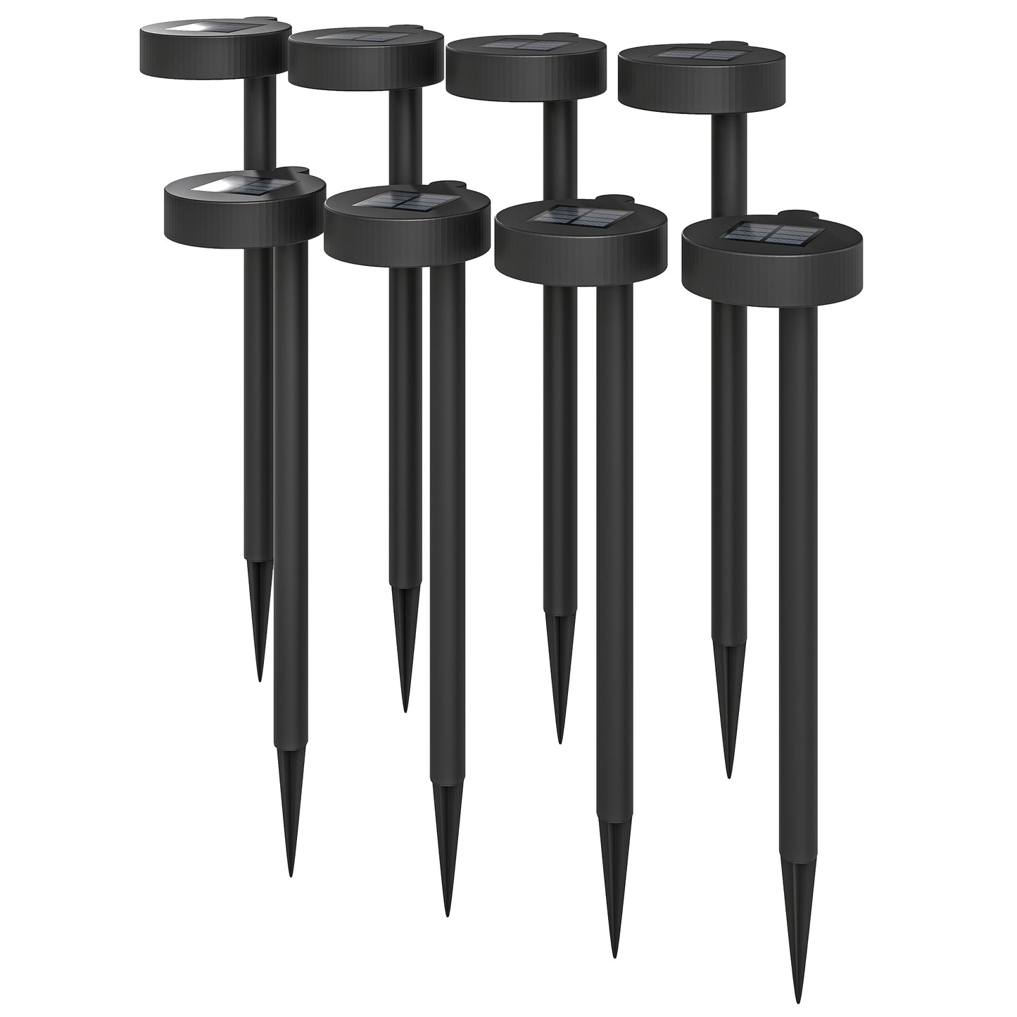 8 Pack Solar Garden Lights Outdoor Auto On/Off Solar Pathway Lights, IP44 for Driveway, Walkway, Yard Landscape Lighting