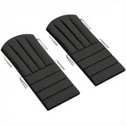 Set of 2 Patio Chair Cushions, High Back Adirondack Chair Cushion with Ties, High-Density Foam, Black