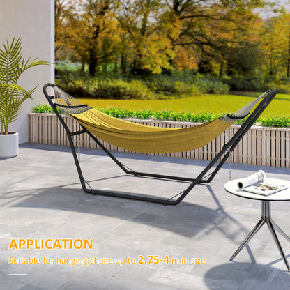 Hammock Stand with Adjustable Height Steel Frame for 0.8" -1.2" Person 109.4" Black