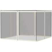 Replacement Mosquito Netting for Gazebo 10' x 13' Black Screen Walls for Canopy with Zippers