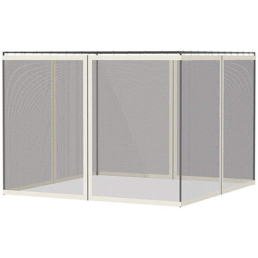 Replacement Mosquito Netting for Gazebo 10' x 13' Black Screen Walls for Canopy with Zippers